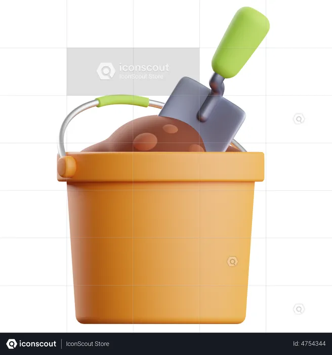 Fertilizer Bucket  3D Illustration