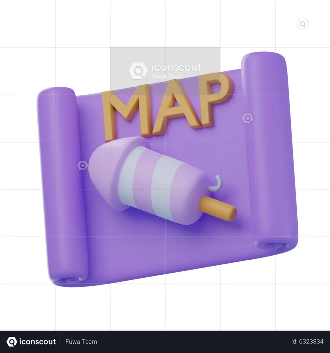 Festival Map  3D Icon