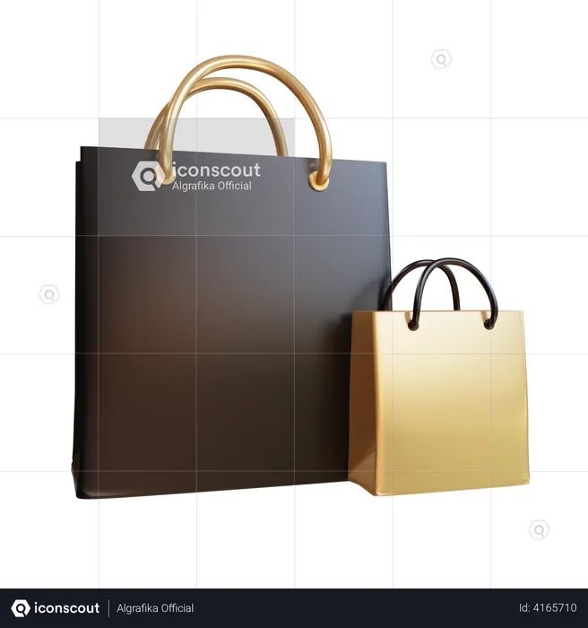 Festival Shopping Bags  3D Illustration