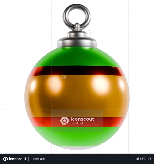 Festive Christmas Ornament  3D Icon