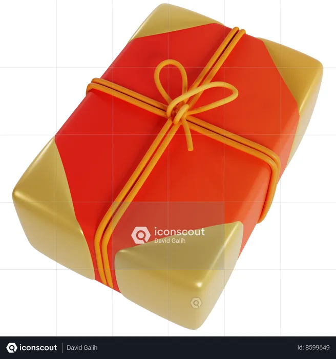 Festive Wrapped Chinese Gift  3D Icon