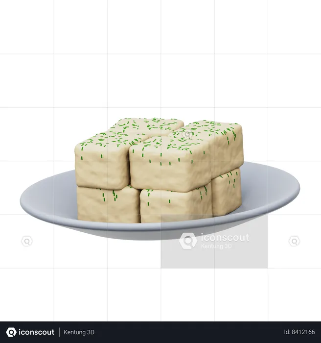 Feta Cheese  3D Icon