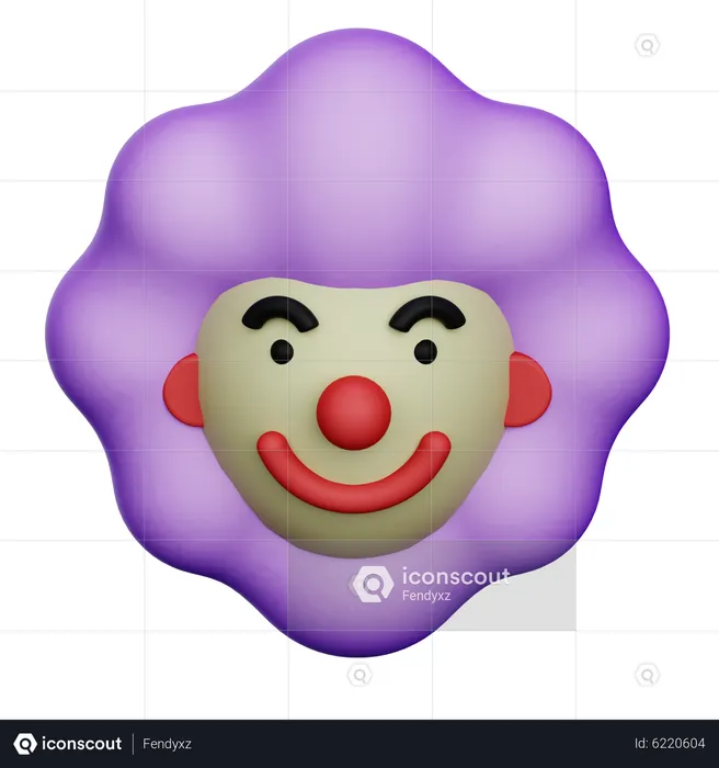 Clown de fête  3D Icon