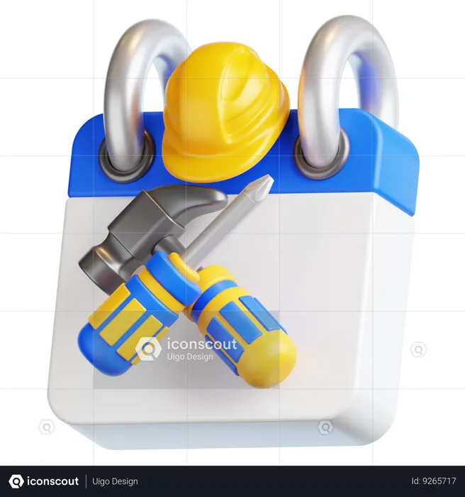 Date de la fête du travail  3D Icon