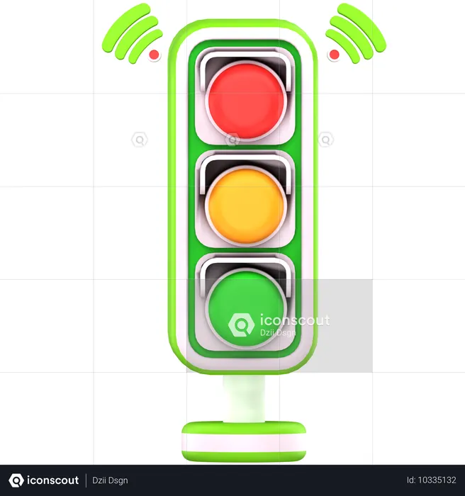 Feu de circulation intelligent  3D Icon