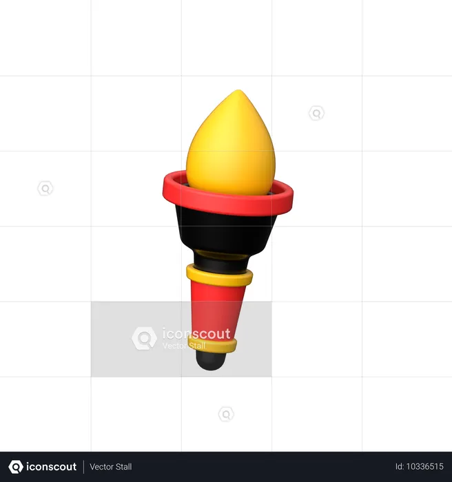 Torche de feu  3D Icon