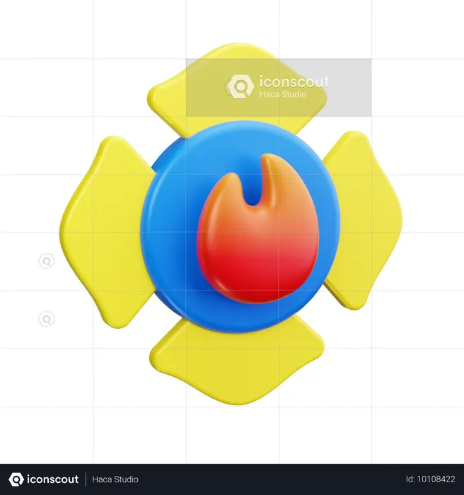 Feuerwehrabzeichen  3D Icon