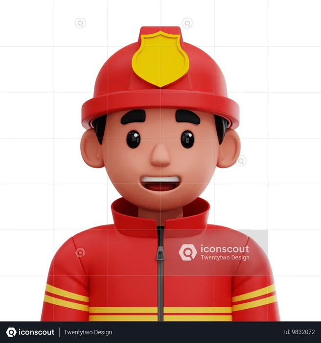 Feuerwehrmann  3D Icon