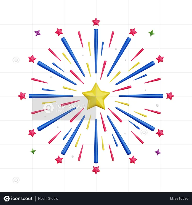 Feuerwerk  3D Icon