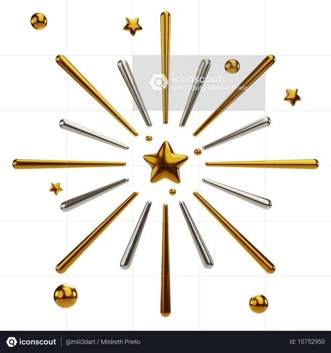 Feuerwerk  3D Icon