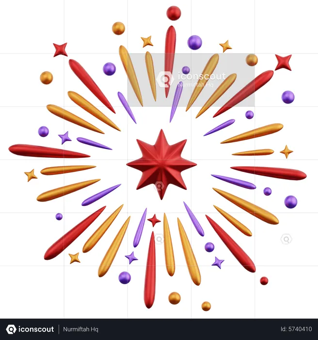 Feuerwerk  3D Icon