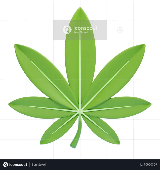 Feuille de cannabis  3D Icon