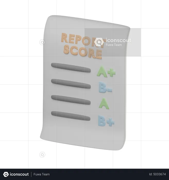 Feuille de résultats  3D Icon