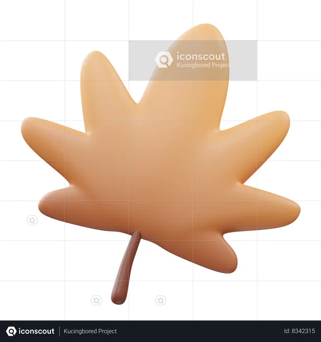 Feuille d'érable  3D Icon