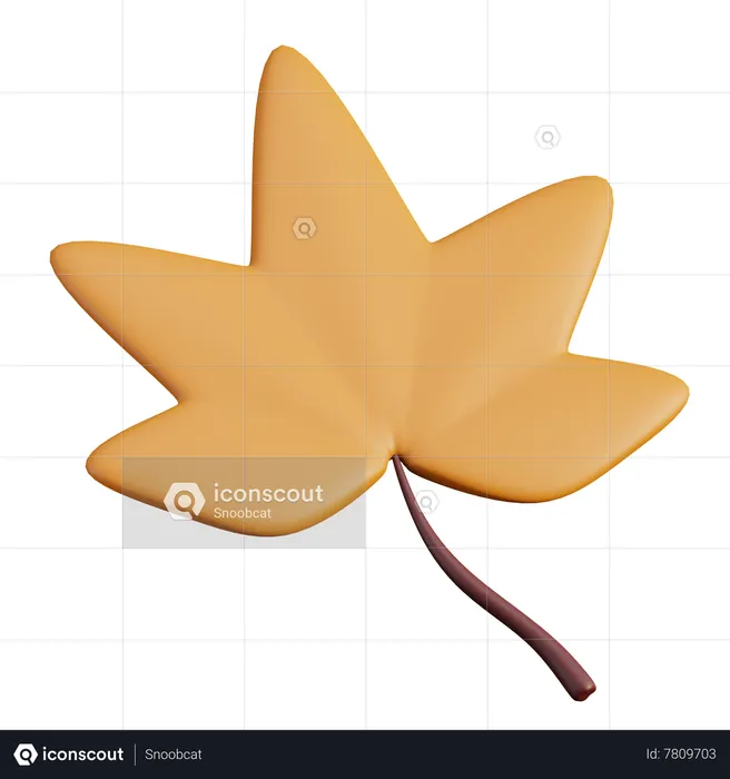 Feuille d'érable  3D Icon