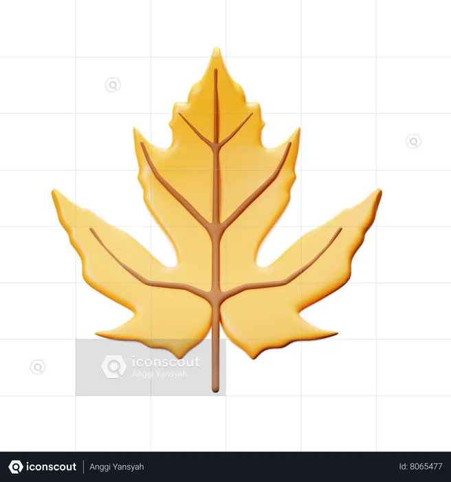 Feuille d'érable  3D Icon