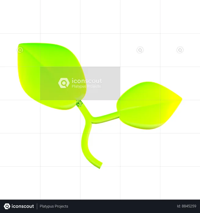 Feuille verte  3D Icon