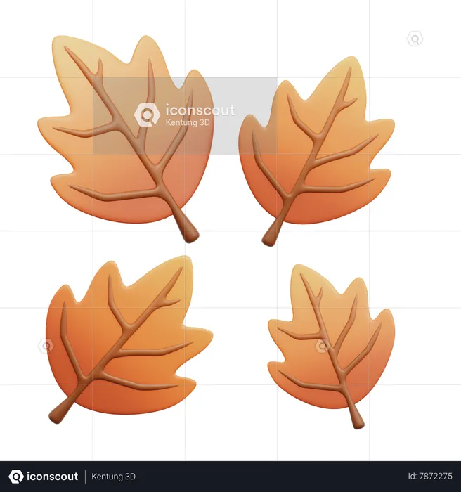 Feuilles fanées  3D Icon