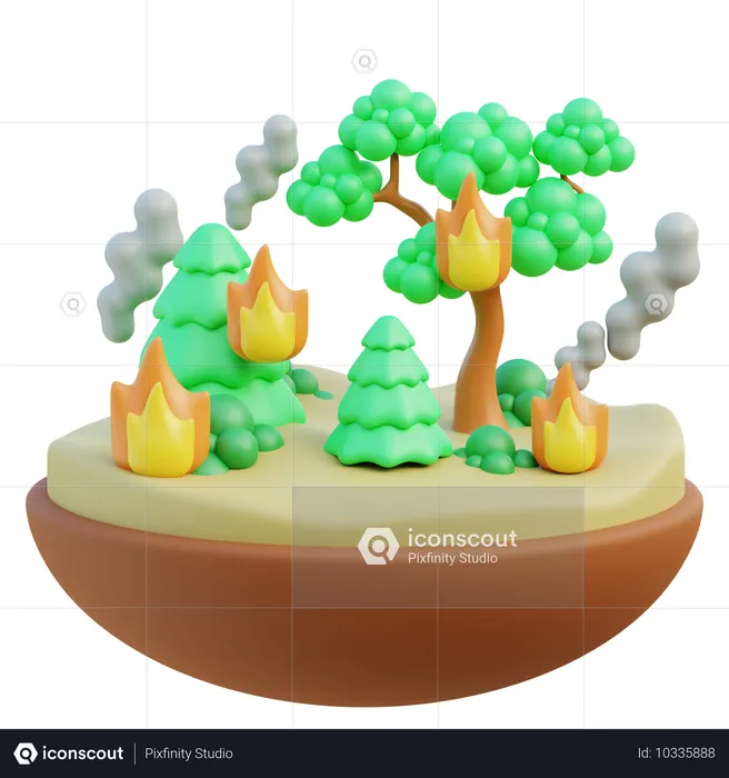 Feux de forêt  3D Icon