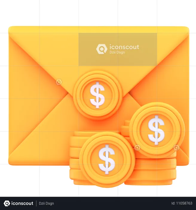 Fianncial Mail  3D Icon