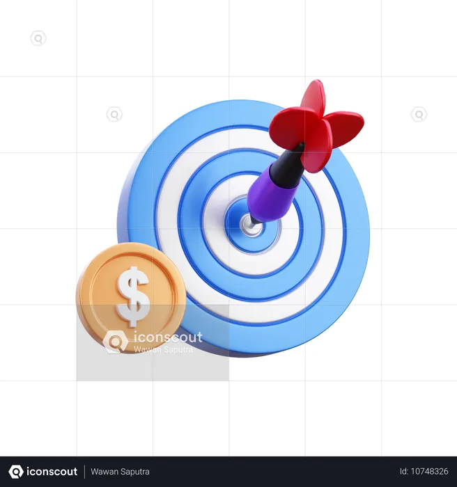 Fianncial Target  3D Icon