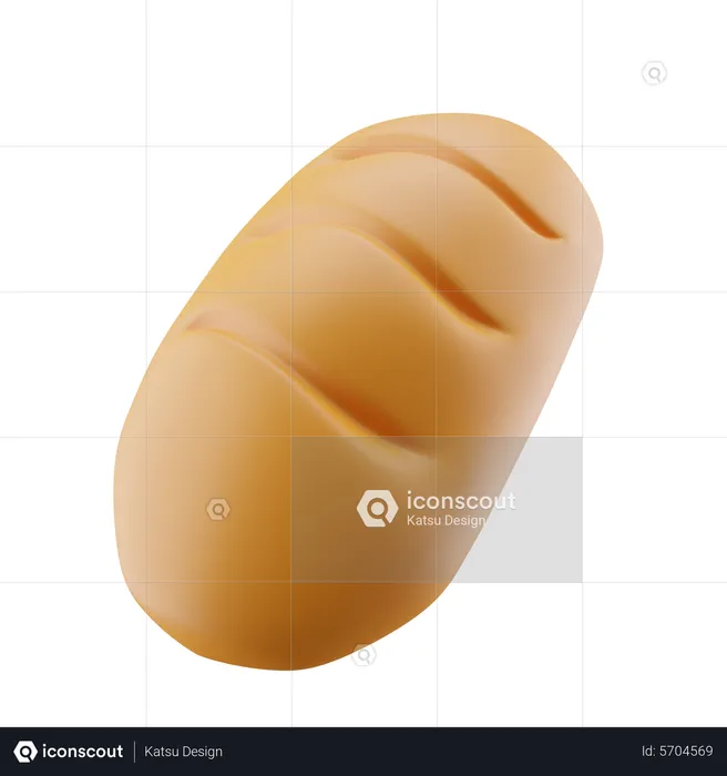 Ficele Bread  3D Icon