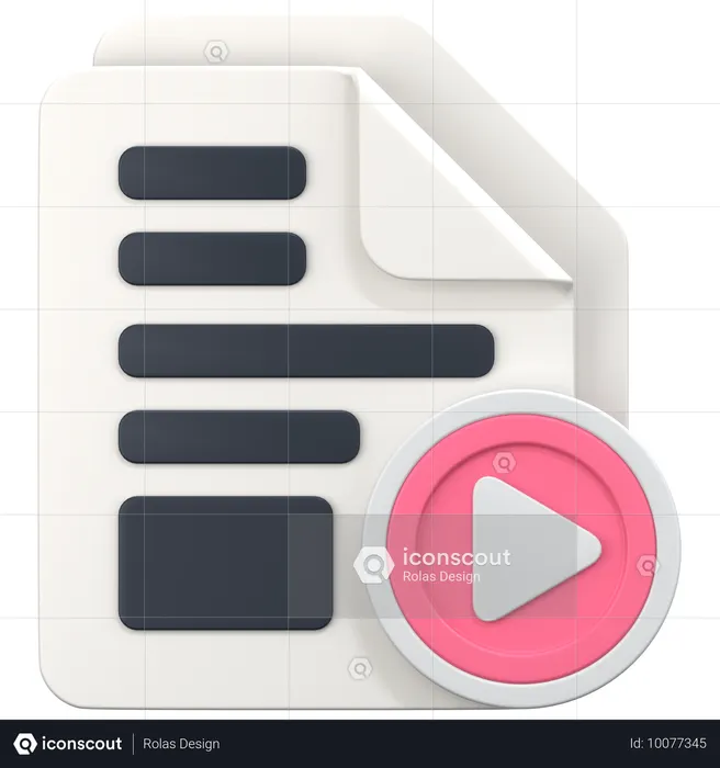 Fichier avec signe de bouton  3D Icon