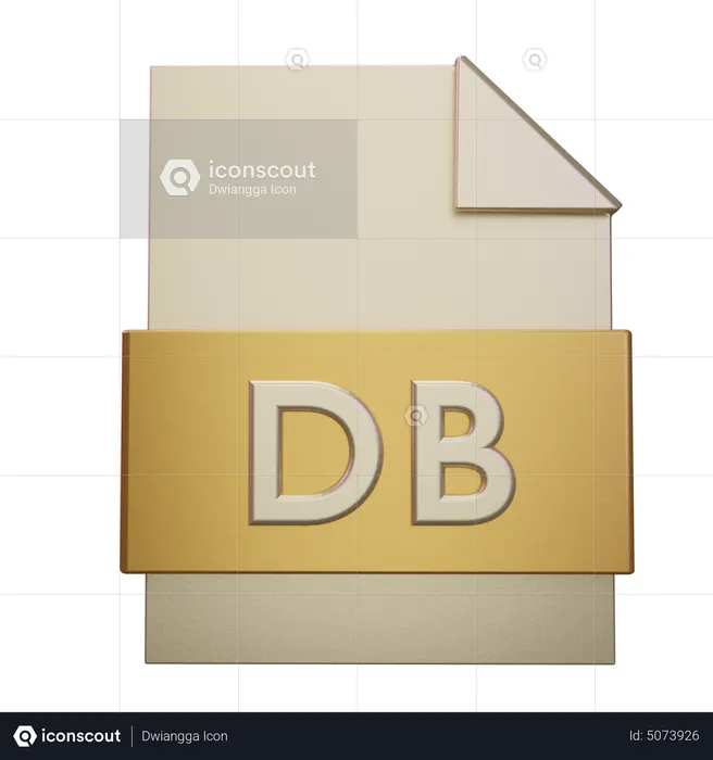 Fichier de base de données  3D Icon