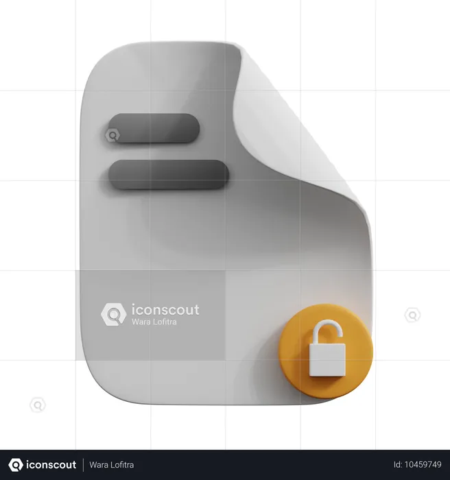 Fichier déverrouillé  3D Icon