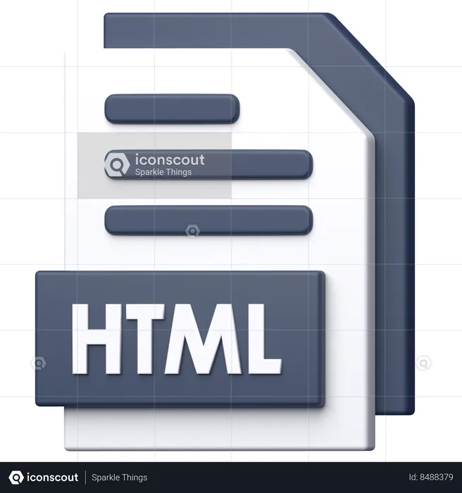 Fichier HTML  3D Icon