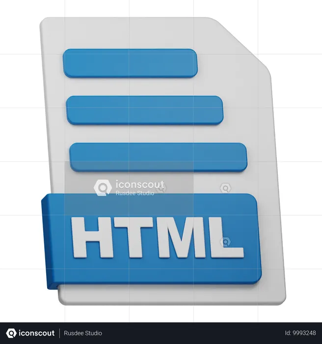 Fichier HTML  3D Icon