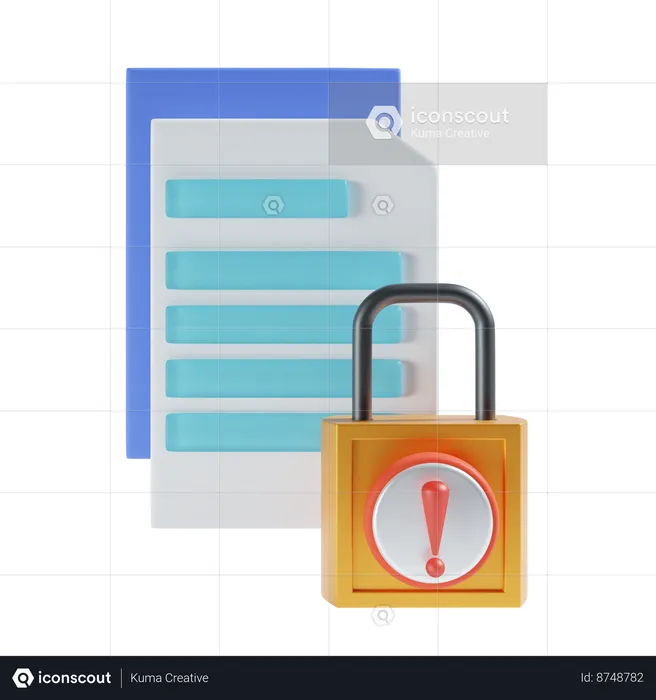 Verrouillage de fichier  3D Icon