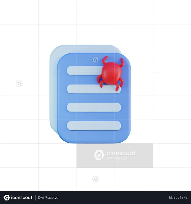 Fichier de malware  3D Icon