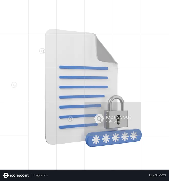 Fichier de mot de passe  3D Icon