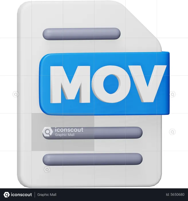 Fichier mov  3D Icon