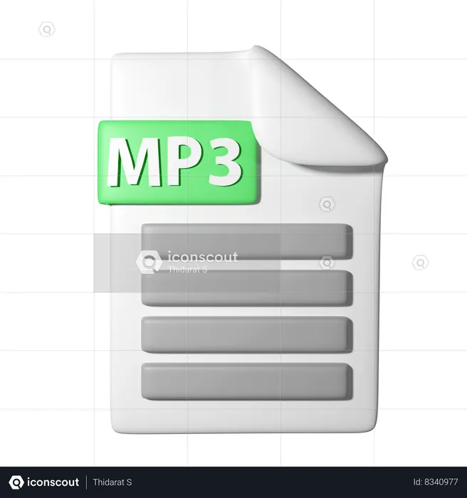 Fichier mp3  3D Icon