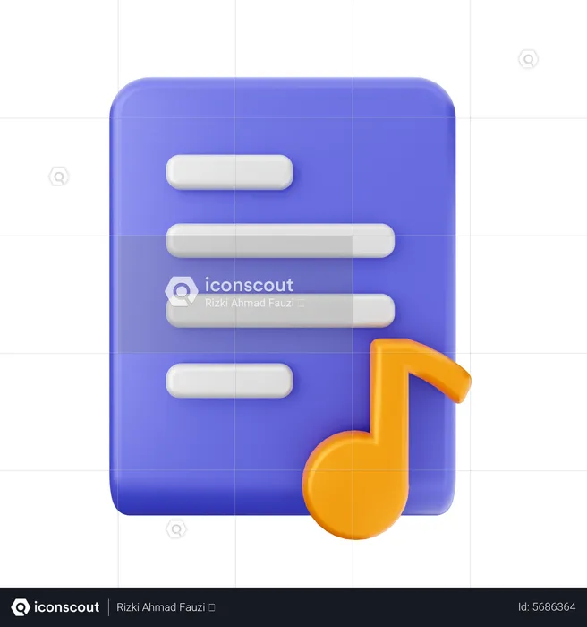 Fichier de musique  3D Icon