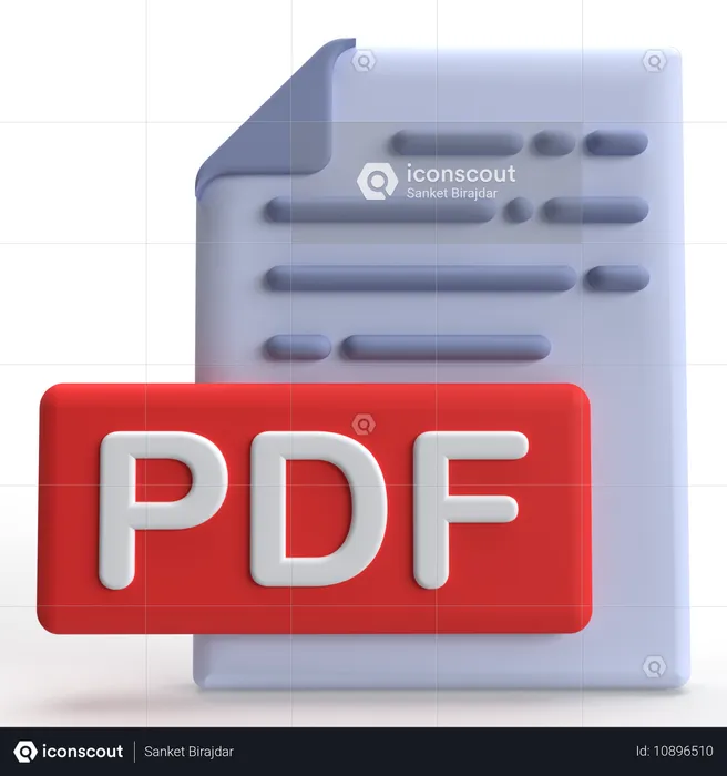 Fichier PDF  3D Icon