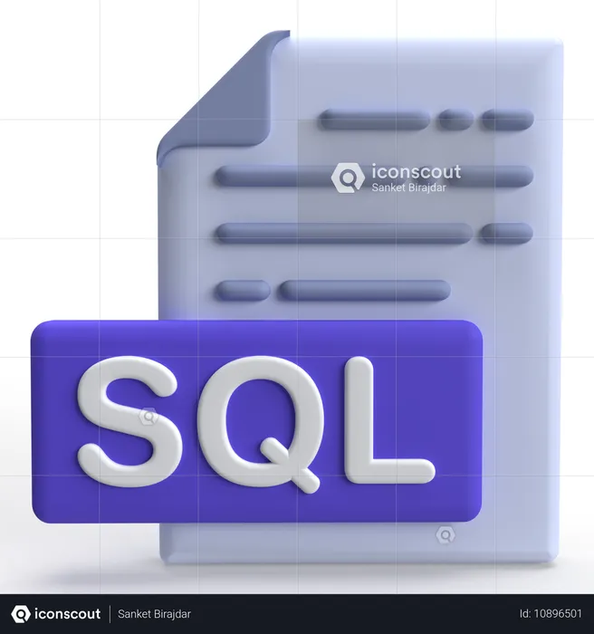 Fichier SQL  3D Icon