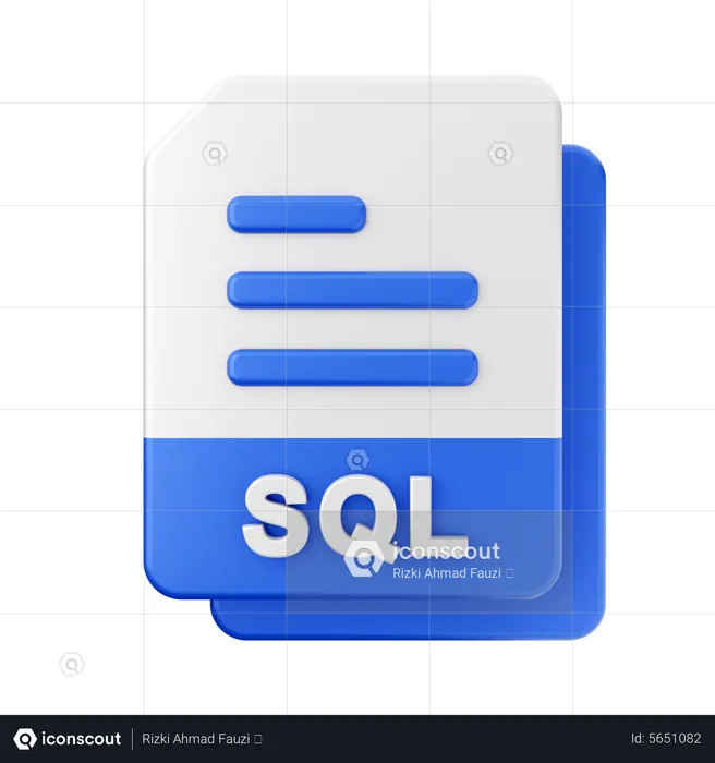 Fichier SQL  3D Icon