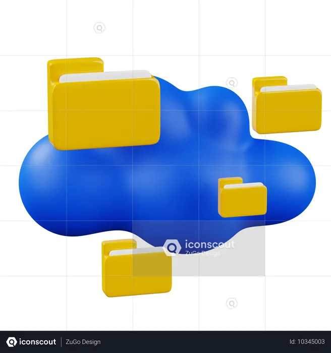 Fichier sur le cloud  3D Icon