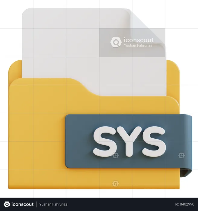 Fichier système  3D Icon