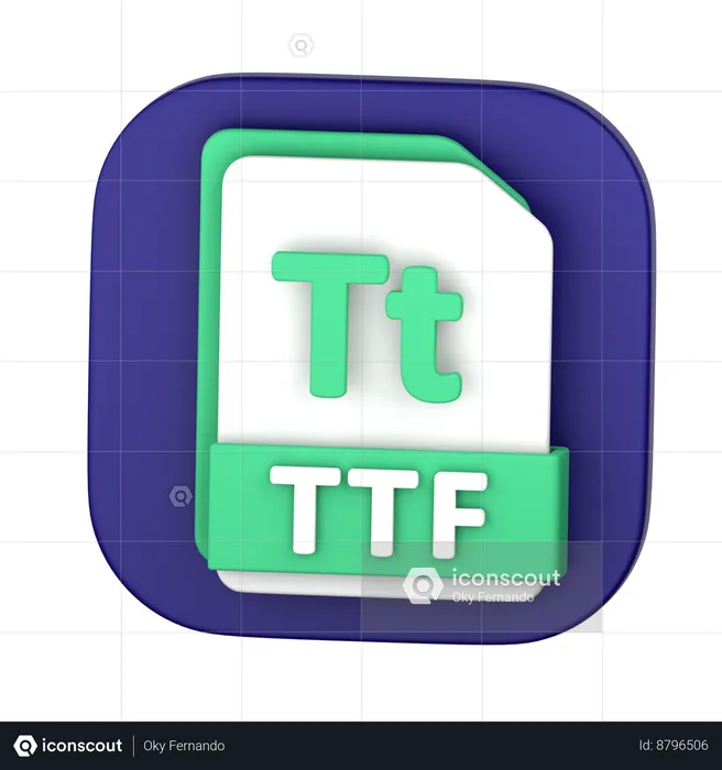 Fichier TTF  3D Icon