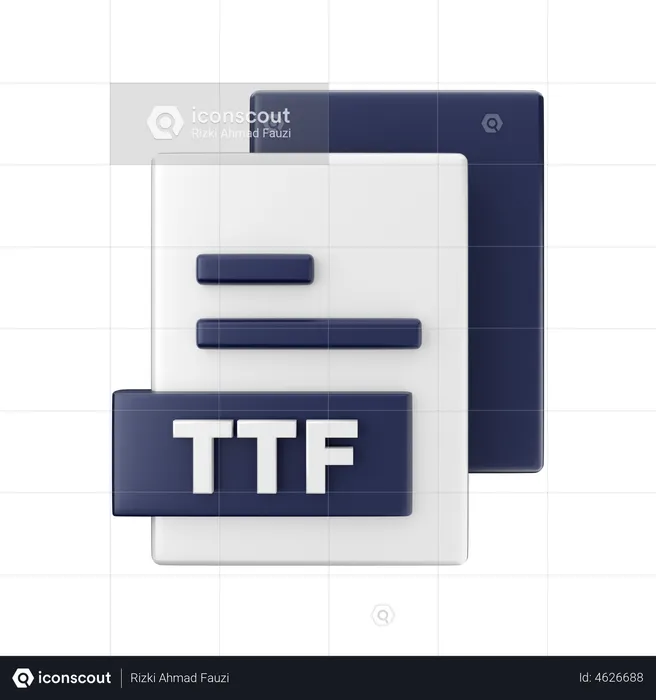 Fichier TTF  3D Illustration