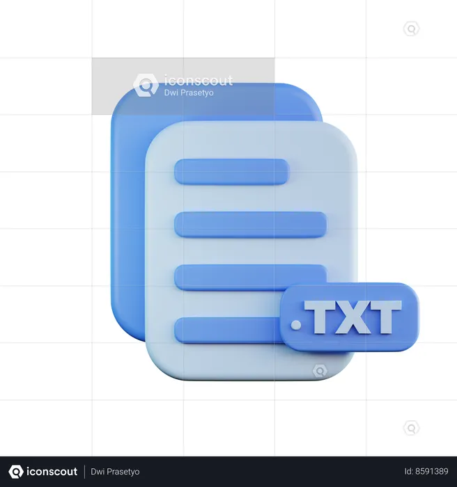 Fichier txt  3D Icon