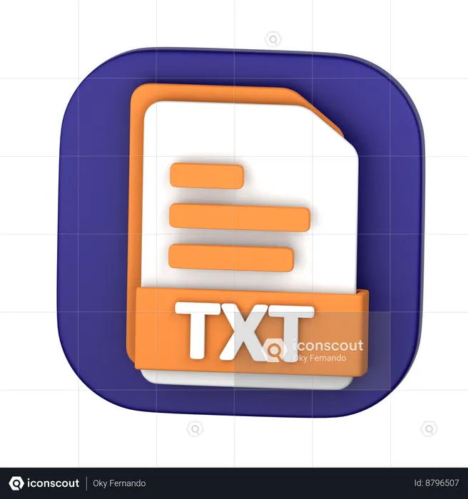 Fichier txt  3D Icon