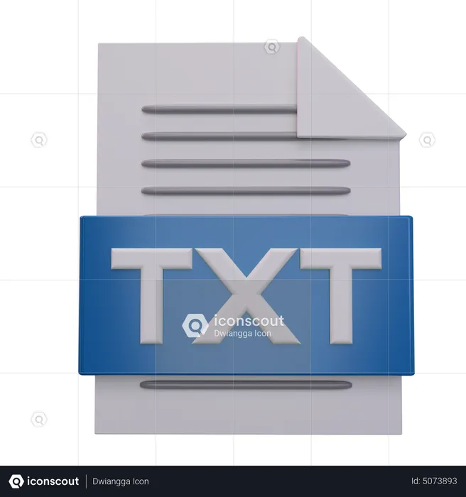 Fichier txt  3D Icon