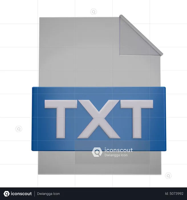 Fichier txt  3D Icon