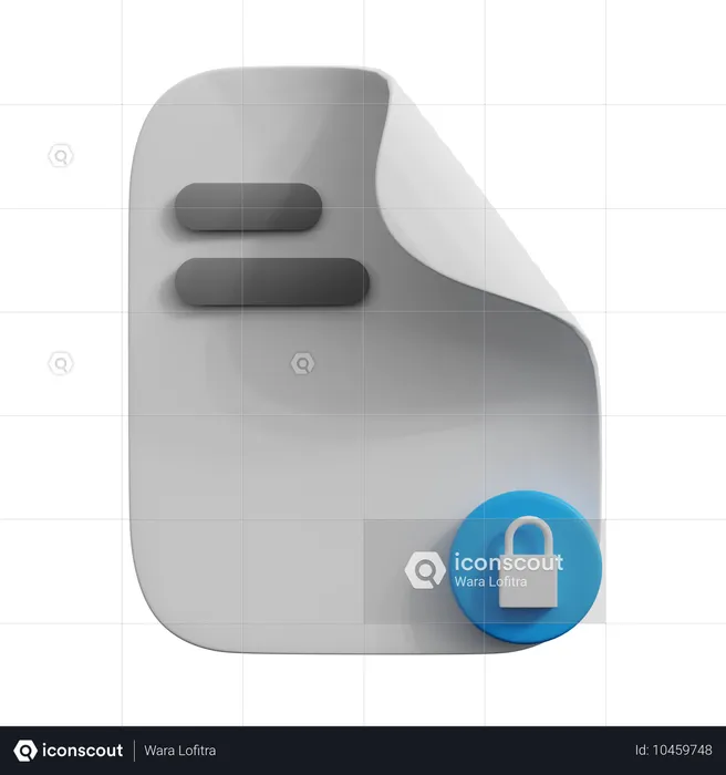 Fichier verrouillé  3D Icon