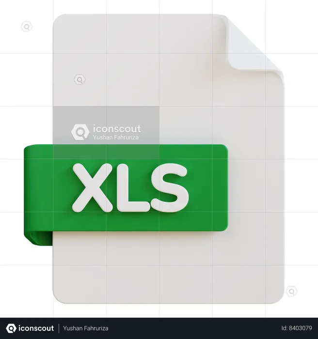 Fichier XLS  3D Icon